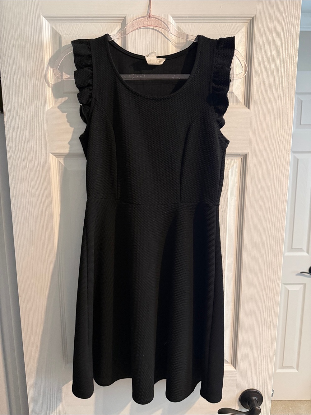 Caution To The Wind Black Maxi Dress with Ruffle Sleeves